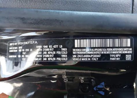 2018 Jeep Renegade Latitude Fwd z USA, uszkodzony, nr VIN ZACCJABB4JPG95447